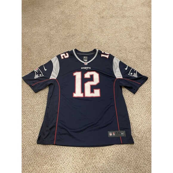 Nike Other - Tom Brady 12 New England Patriots Jersey XXL Nike On Field Navy NFL Authentic